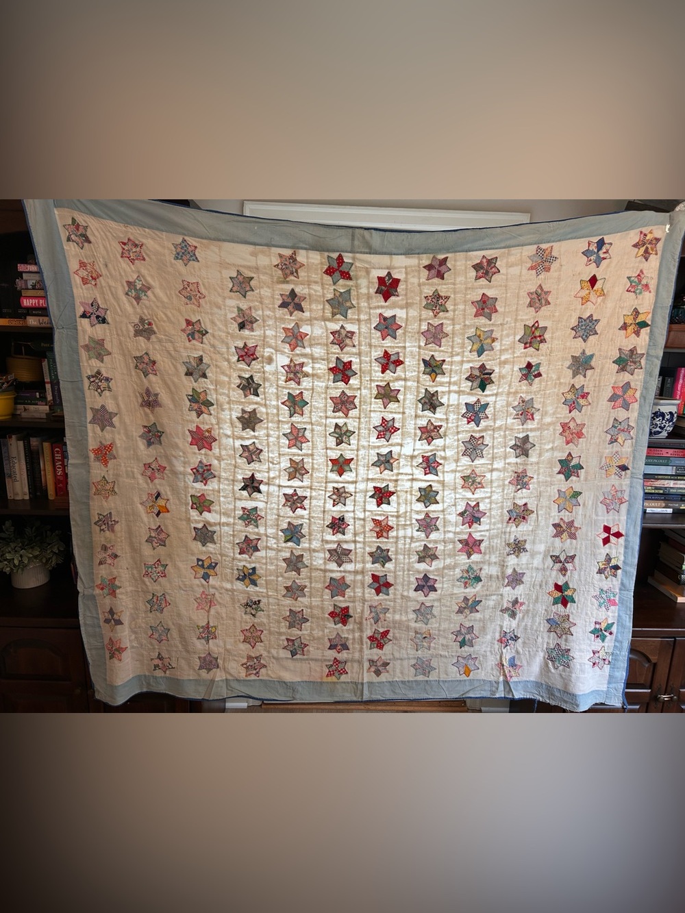 Vintage Handmade Star Patchwork Quilt